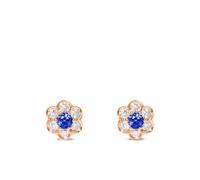 David Morris 18K rose-gold Berry flower-shape diamond-embellishment earrings One Size