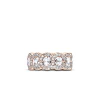 David Morris 18kt rose gold rose-cut diamond 1 row eternity ring - Pink L