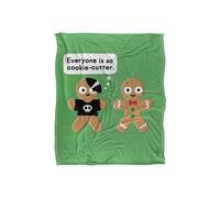 David Olenick A Snap Judgement Silky Touch Super Soft Throw Blanket 152 X 127 cm in White David Olenick White 152 X 127 cm