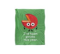 David Olenick Infactive Been Grate Silky Touch Super Soft Throw Blanket 152 X 127 cm in White David Olenick White 152 X 127 cm