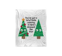 David Olenick Spruced Up Silky Touch Super Soft Throw Blanket 152 X 127 cm David Olenick White One Size