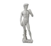 David Portrayed By Michelangelo White Nude Male Roman Statue / Sculpture White