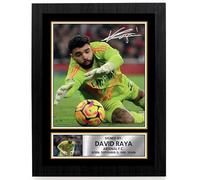 David Raya Arsenal F.C Poster Print - Signed Autograph Style Football Wall Art - Framed or Unframed - Gift for Fans, A4 Poster + Black Frame