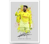 David Raya Arsenal Signed Photo Poster Print Picture Display Framed Autograph Memorabilia for Football Fans Gift Spain (Raya Grey, A4 Print (Unframed))