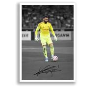 David Raya Arsenal Signed Photo Poster Print Picture Display Framed Autograph Memorabilia for Football Fans Gift Spain (A3 Poster Only B+W)
