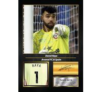 David Raya Printed Signed Poster - Arsenal FC & Spain Goalkeeper Tribute Wall Art - Premier League Football Memorabilia for Fans & Collectors, A4 Poster Print (297x210mm)
