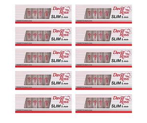 David Ross Slim 5mm Filters for Rolled Cigarettes Tar Filters for Thin Cigarettes 10 x 10 Pack