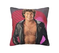 David Star Hasselhoff Farmhouse Decorative Throw Pillow Case Vintage Cushion Cover Case Square Pillow Case Cushion Case For Mom Dad Friends Gift 20"X20"