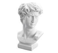 David Statue Vase - 6 Inch Greek Bust Head Aesthetic Planter White Home Decor Roman Style Resin Succulent Flower Planter Pot Sculpture Brushes Holder Makeup Pen Holder