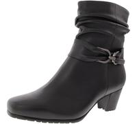 David Tate Womens Corona Slouchy Leather Mid-Calf Boots, Black, 9 X-Wide