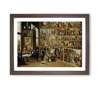 David Teniers III Maturity Classic Painting Framed Wall Art Print, Ready to Hang Picture for Living Room Bedroom Home Office Décor, Walnut A2 (64 x 46 cm)