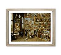 David Teniers III Maturity Classic Painting Framed Wall Art Print, Ready to Hang Picture for Living Room Bedroom Home Office Décor, Oak A4 (34 x 25 cm)
