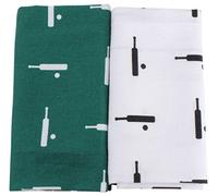 David Van Hagen Mens Cricket Bat and Ball Handkerchief Set - Green/Whte