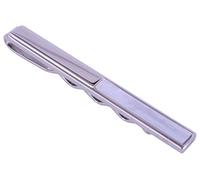 David Van Hagen Mens Mother of Pearl Tie Slide - Silver