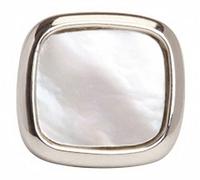David Van Hagen Mens Mother of Pearl Tie Tac - White/Silver