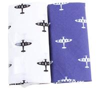 David Van Hagen Mens Novelty Spitfire Handkerchief Set - White/Blue