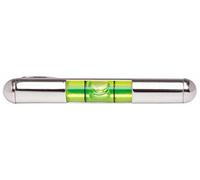 David Van Hagen Mens Spirit Level Tie Slide - Silver/Green