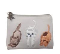 David Viggers - Coin Purse with Cute Animal Appliqué Detailing - Faux Leather Zipped Coin Purses for Women - 0.5 x 14.5 x 11 cm - Hedgehog is Faux Suede - Gifts for Women and Girls