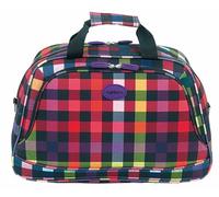David Viggers - Lightweight Holdall Bag - Cabin Bag with Detachable Strap - Comes with 5 Year Warranty - Travel Essentials - Zipped Compartments - 46cm W X 29cm H X 19cm D (Red Multi Box)