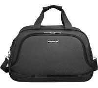 David Viggers - Lightweight Holdall Bag - Cabin Bag with Detachable Strap - Comes with 5 Year Warranty - Travel Essentials - Zipped Compartments - 46cm W X 29cm H X 19cm D (Plain Black)