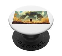 David vs Goliath: young shepherd faces giant warrior PopSockets Adhesive PopGrip