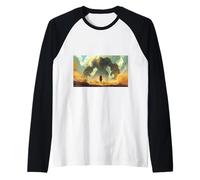 David vs Goliath: Young Shepherd Faces Giant Warrior Raglan Baseball Tee