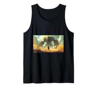 David vs Goliath: Young Shepherd Faces Giant Warrior Tank Top