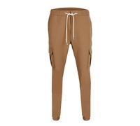 David WeJ Drawstring Trousers with Cargo Pockets - Beige - 36