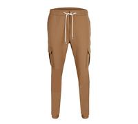 David WeJ Drawstring Trousers with Cargo Pockets - Beige - 38
