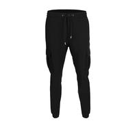 David WeJ Drawstring Trousers with Cargo Pockets - Black - 40