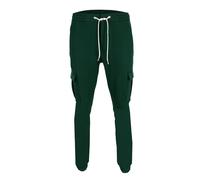 David WeJ Drawstring Trousers with Cargo Pockets - Green - 36
