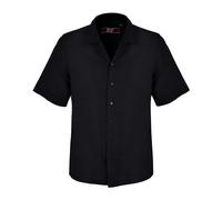 David WeJ Hugo Linen Cuban Collar Shirt - Black - L