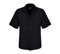 David WeJ Hugo Linen Cuban Collar Shirt - Black - XXL
