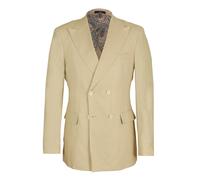 David WeJ Hugo Linen Double Breasted Blazer - Beige - 54