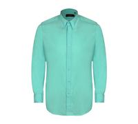 David WeJ Hugo Linen Pin Down Shirt - Turquoise - XL