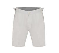David WeJ Hugo Linen Shorts With Side Adjusters - White - 46