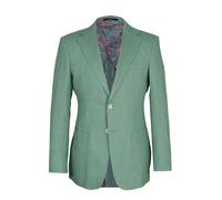 David WeJ Hugo Linen Single Breasted Blazer - Teal - 52