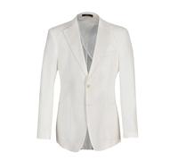 David WeJ Hugo Linen Single Breasted Blazer - White - 50