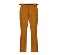 David WeJ Hugo Linen Trousers With Side Adjusters - Mustard - 40