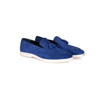 David WeJ Lorenzo Suede Tassel Loafers - Navy - 45