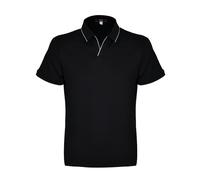 David WeJ Marco V Neck Polo Shirt - Black - XXL
