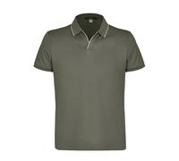 David WeJ Marco V Neck Polo Shirt - Grey - XXXXL