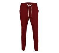 David WeJ Plain Drawstring Trouser - Burgundy - 32