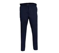 David WeJ Plain Dress Trousers with Side Adjusters - Navy - 42