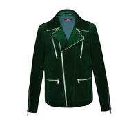 David WeJ Washington Corduroy Biker Jacket - Green - 56