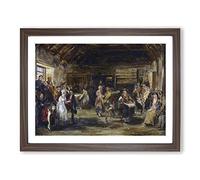 David Wilkie The Penny Wedding Classic Painting Framed Print | A2 Walnut Framed Wall Art | Ready to Hang | Classic Historical Picture | Living Room Bedroom Lounge Office