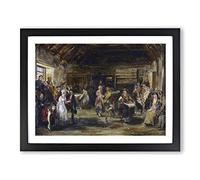 David Wilkie The Penny Wedding Classic Painting Framed Print | A4 Black Framed Wall Art | Ready to Hang | Classic Historical Picture | Living Room Bedroom Lounge Office