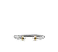 David Yurman 14kt yellow gold and sterling silver Classic Cable pearl bracelet (5mm) S-M-L