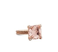 David Yurman 18kt rose gold Chatelaine morganite and diamond ring (11mm) - Pink 4-4.5-5.5-6.5