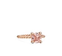 David Yurman 18kt rose gold Chatelaine morganite and diamond ring (7mm) - Pink 4.5-5-6-7